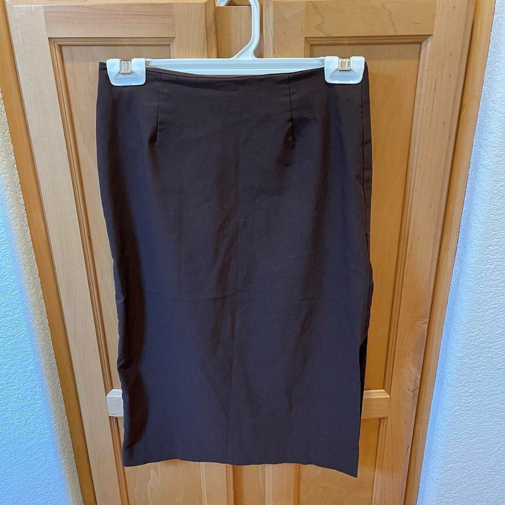 Esprit Vintage Brown Midi Skirt with slit size 0